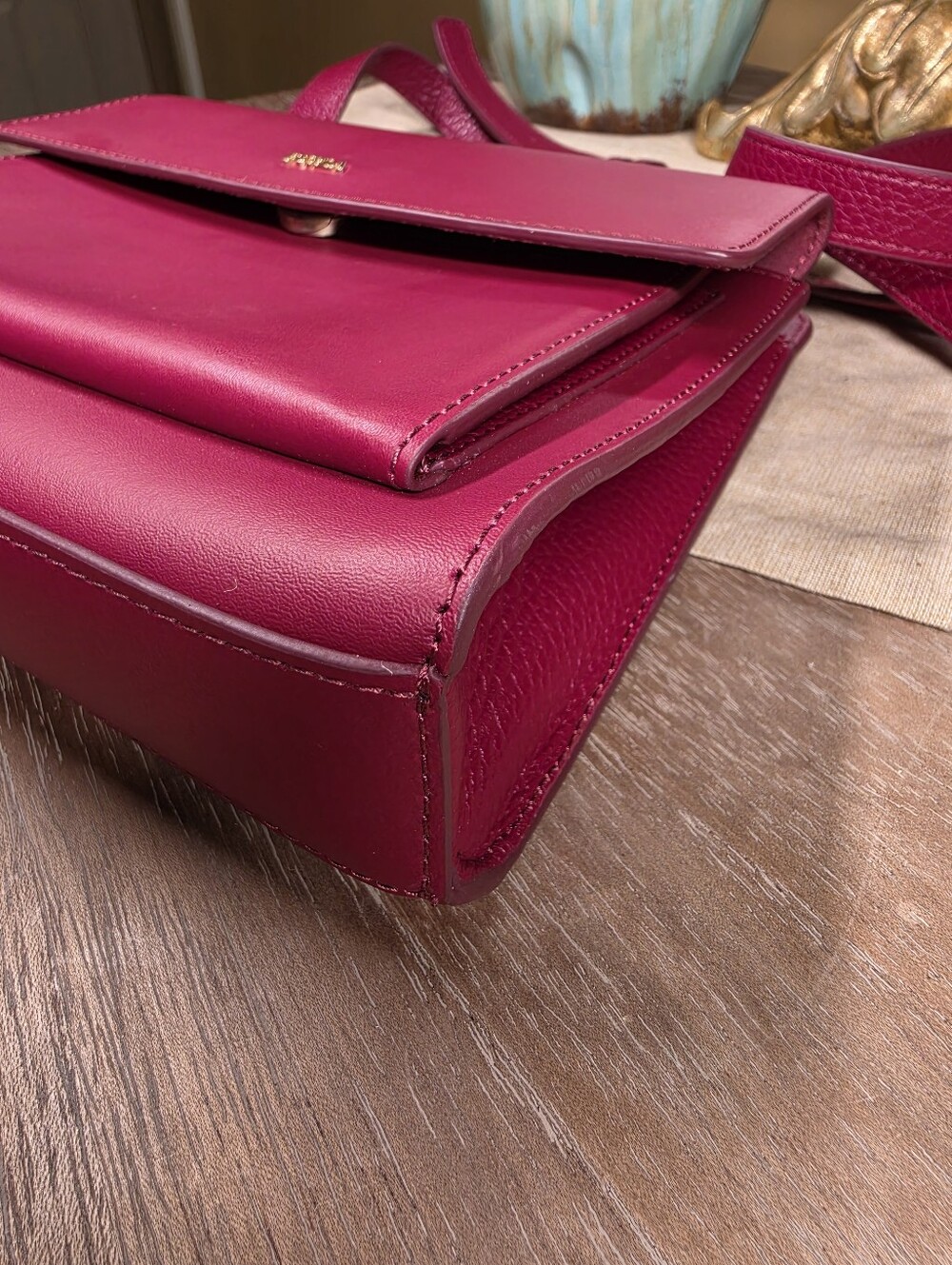 Furla Lady M Red Leather Crossbody Bag (Retail $350) NWT! - Picture 8 of 15